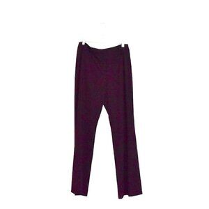Calvin Klein Wide Leg Straight Dress Trousers Pants Maroon Size 10